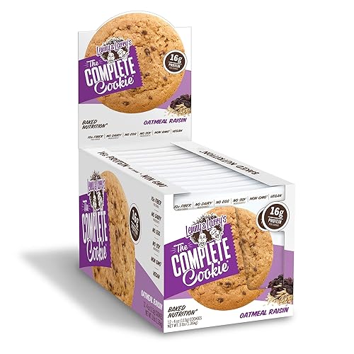 Lenny and Larry's The Complete Cookie, Soft Baked Oatmeal Raisin, 4 Ounce Cookies (Pack of 4)