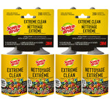 Scotch-Brite Extreme Clean Lint Roller, 50% Stickier, Heavy Duty Pet Hair and Debris Remover, 4 in x 54.9 ft Each, 4 Pack, 400 Easy Tear Sheets Total
