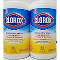 Clorox Disinfecting Wipes Crisp Lemon Scent 85ct Pack of 2 170 Count Total