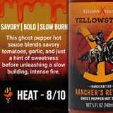 Elijah's Xtreme Exclusive Yellowstone Hot Sauce Ranchers Revenge Ghost Pepper Sauce (Ghost Pepper)