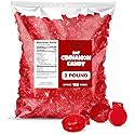 Cinnamon Hard Candy Discs 2 lbs Bulk Pack Christmas Candies - Approx. 150 Individually Wrapped Spicy Cinnamon Flavored Hard Candies for Parties