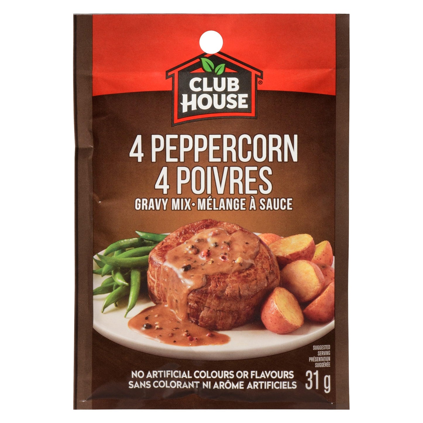 Club House 4 Peppercorn Sauce 31 Grams 12 Count Imported From Canada