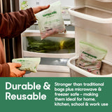 Compostic Compostable Gallon Bags (60 Count) Starter Pack - Resealable Zip-Seal, Plant-Based, Home Compostable, Freezer Safe, BPA-Free, Non-Toxic