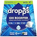 Dropps Oxi Booster Pods, Unscented (64 Count) - Laundry Whitener & Stain Remover | Free & Clear | Laundry Booster | Chlorine-Free Bleach Alternative |
