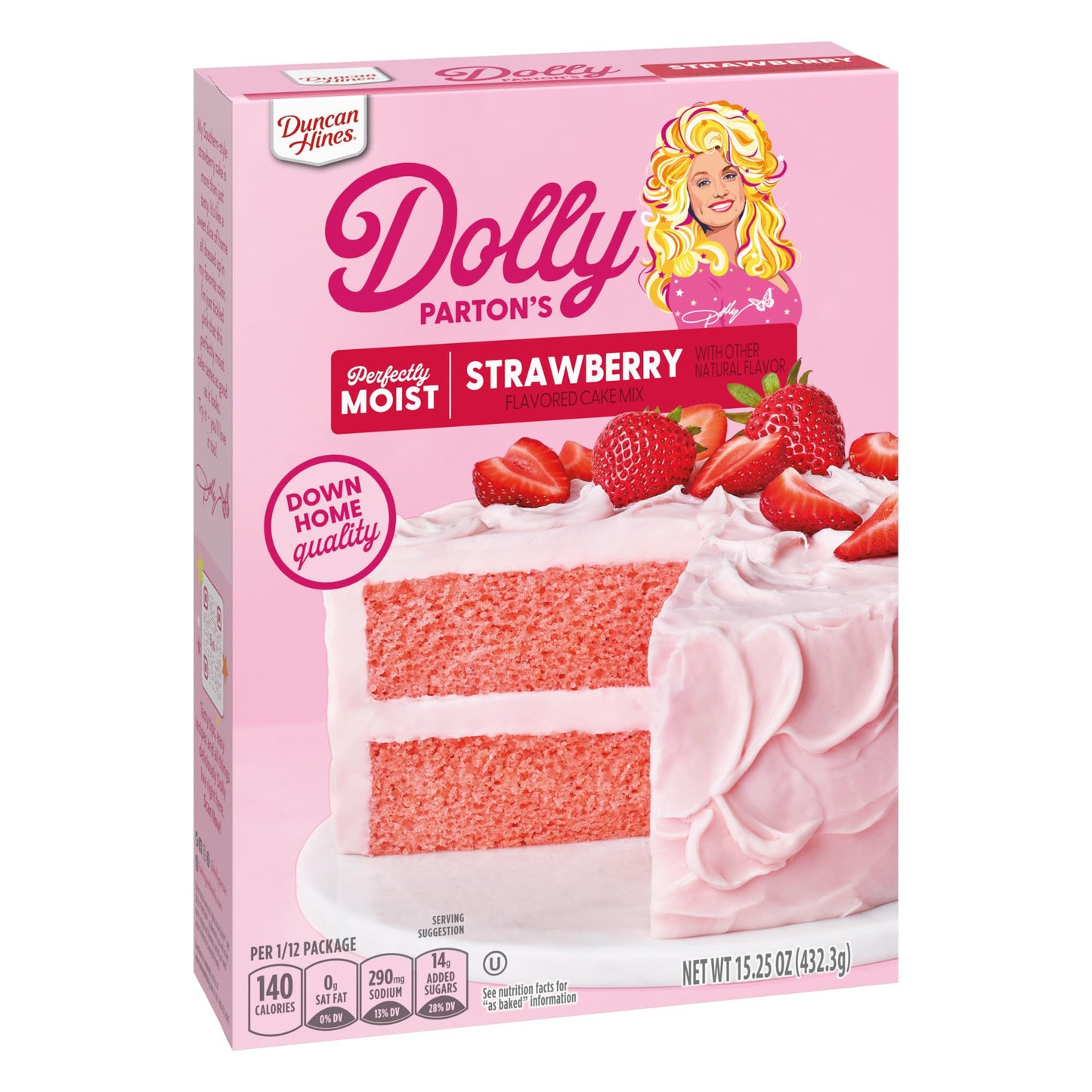 Duncan Hines Dolly Parton's Strawberry Flavored Cake Mix, 15.25 oz.