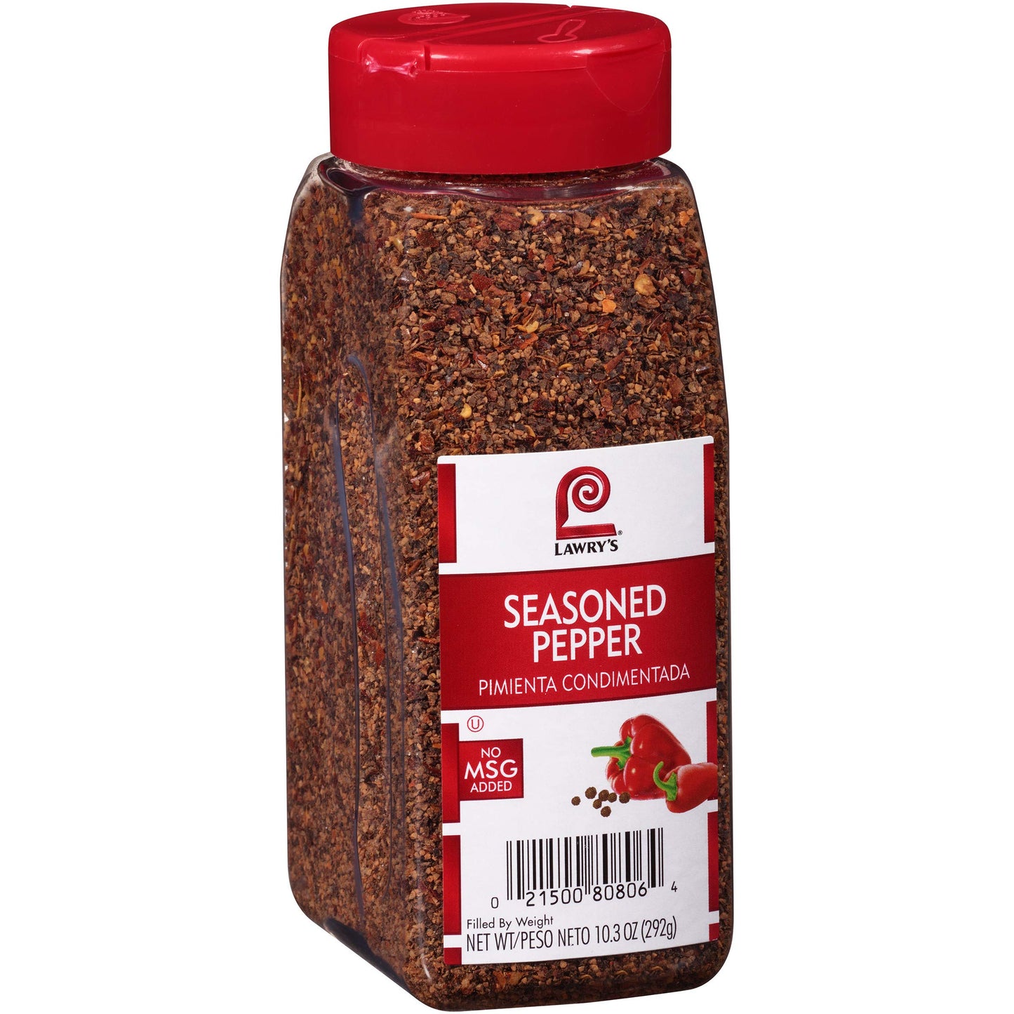 Lawry's Seasoned Pepper, 10.3 oz - One 10.3 Ounce Container of Seasoned All Pepper for a Well-Rounded Flavor of Black Pepper, Sweet Red Bell Peppers
