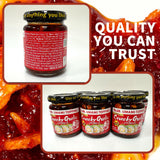 S&B Chili Oil With Crunchhy Garlic 3.9oz Pack of 6 Bundle with FREE KC Commerce Wodden Spoon (3.9oz Pack of 6 Spicy)