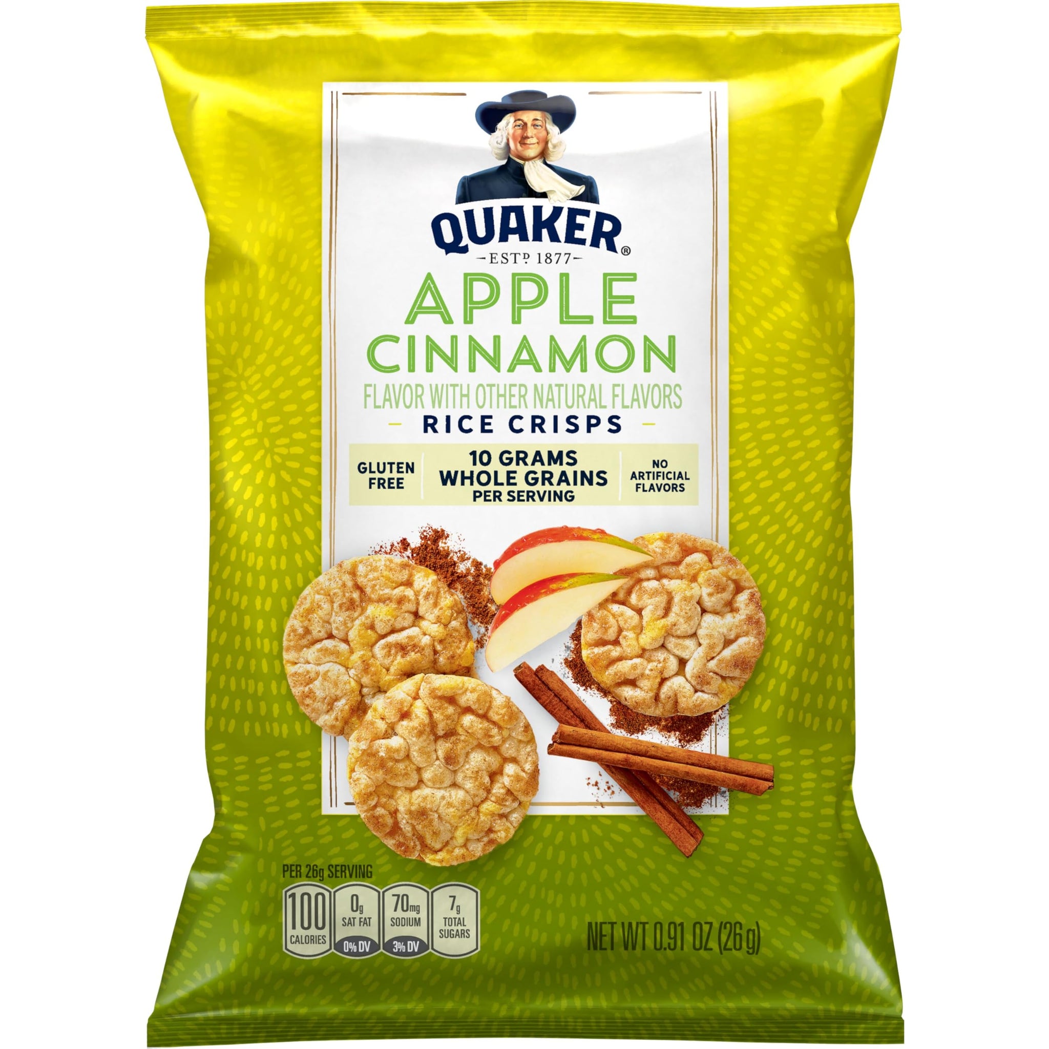 Quaker Rice Crisps, 4 Flavor Sweet and Savory Variety Mix, 15 count