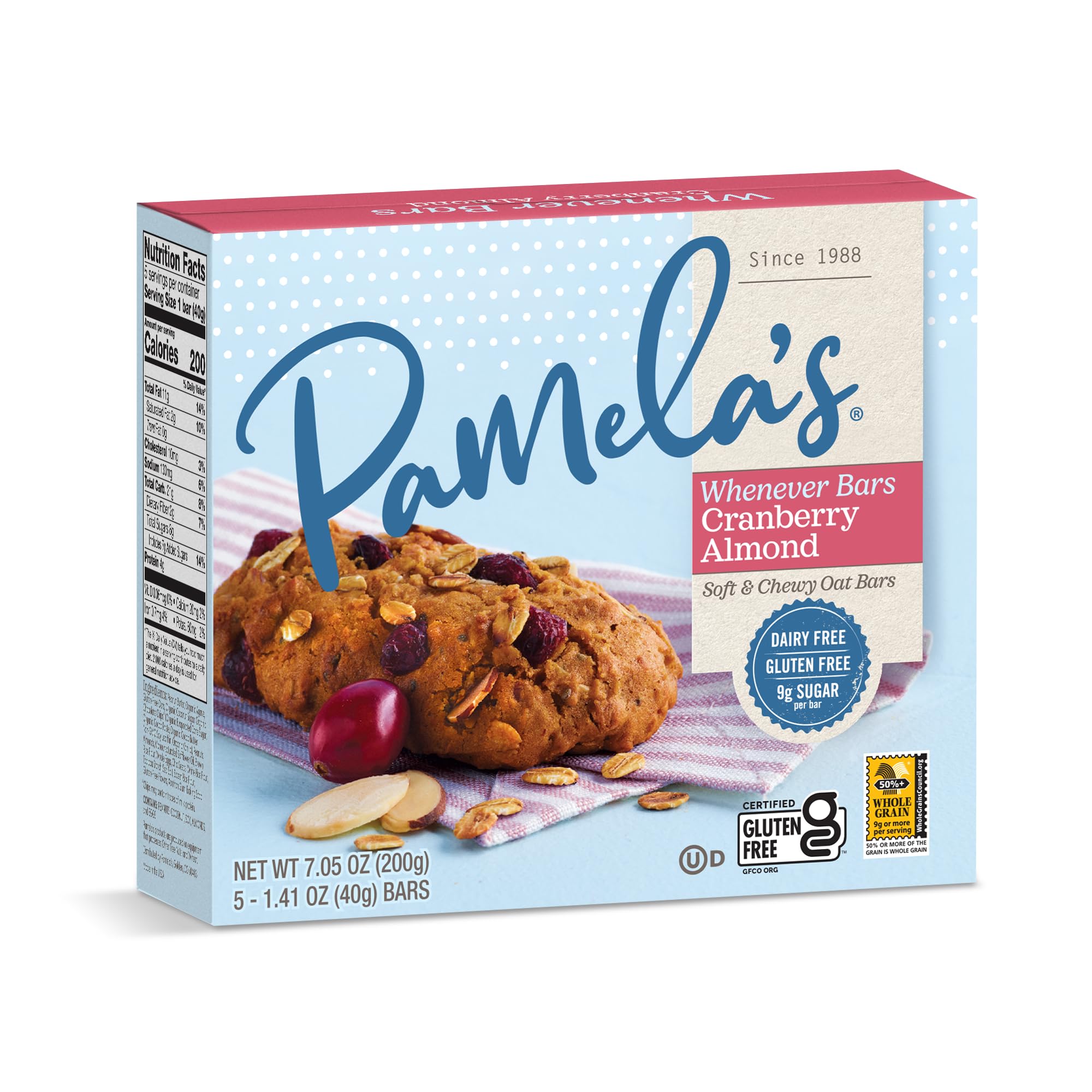 Pamela's Products Bars - Oat Cranberry Almond - 1.4 oz - 5 ct by Pamela's Products