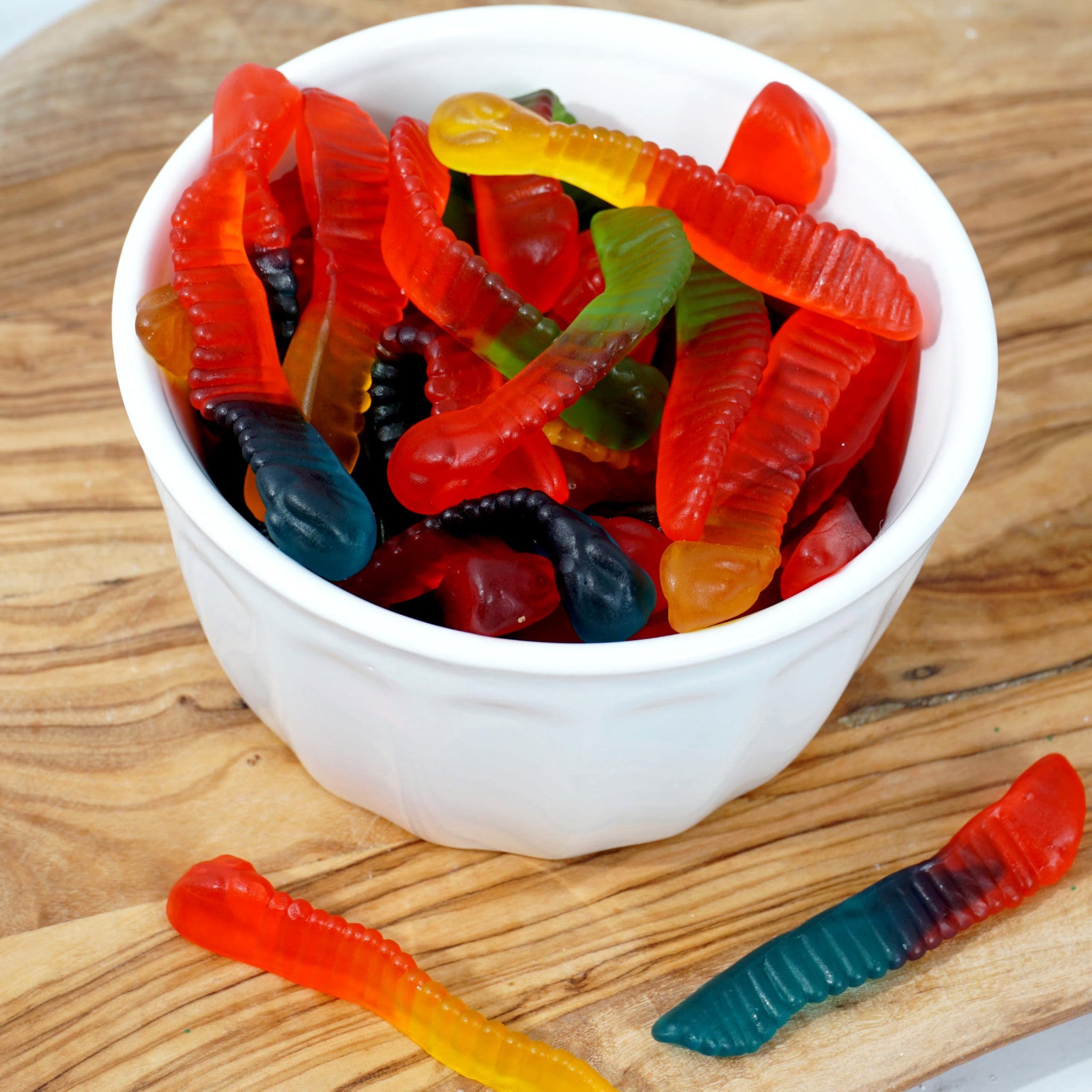 Gummy Worms, Assorted Flavors, 1 Pound Bulk Bag, Gummies for Buffets