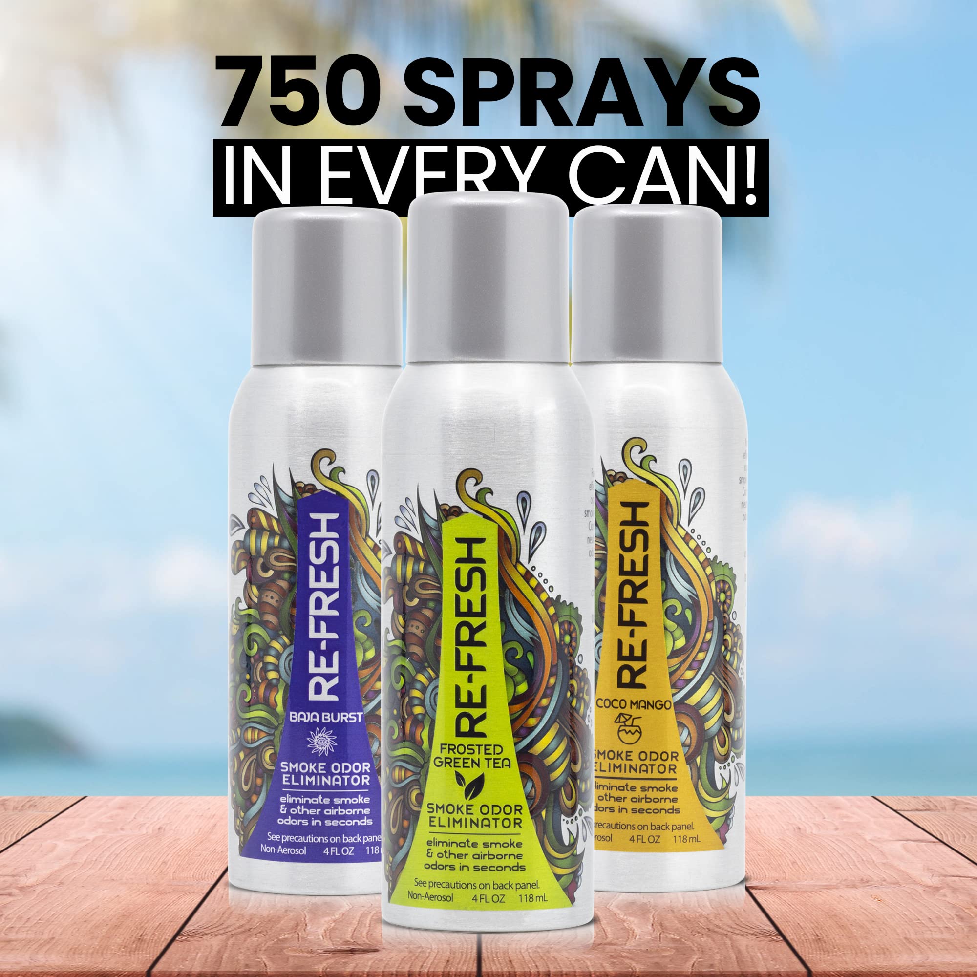 Re - Fresh Smoke Odor Eliminator - 4oz Professional Air Freshener Spray - Quick and Effective Odor Eliminator for Strong Odor - Room Deodorizer