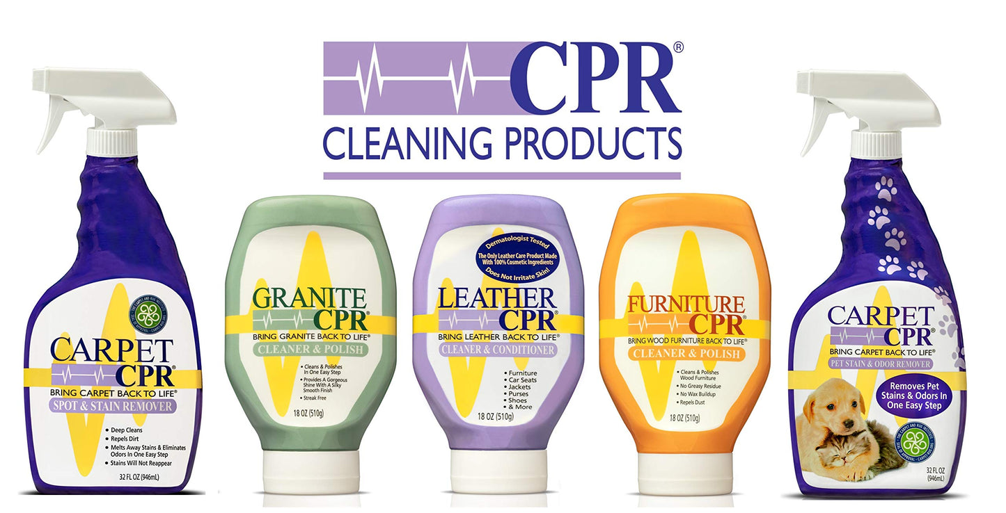 Granite CPR (Value 2-Pack of 18oz Bottles) - 2-in-1 Cleaner & Polish is Gentle Enough for Daily Use & Tough Enough to Restore Granite, Marble, & Stone