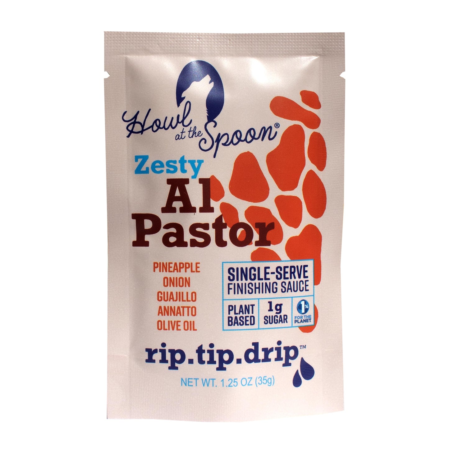 Howl at the Spoon's Al Pastor 6-pack - Single Serve Mexican Sauce, Delicious on Tacos, Shrimp, Chicken. All Natural with No Preservatives, Small Batch