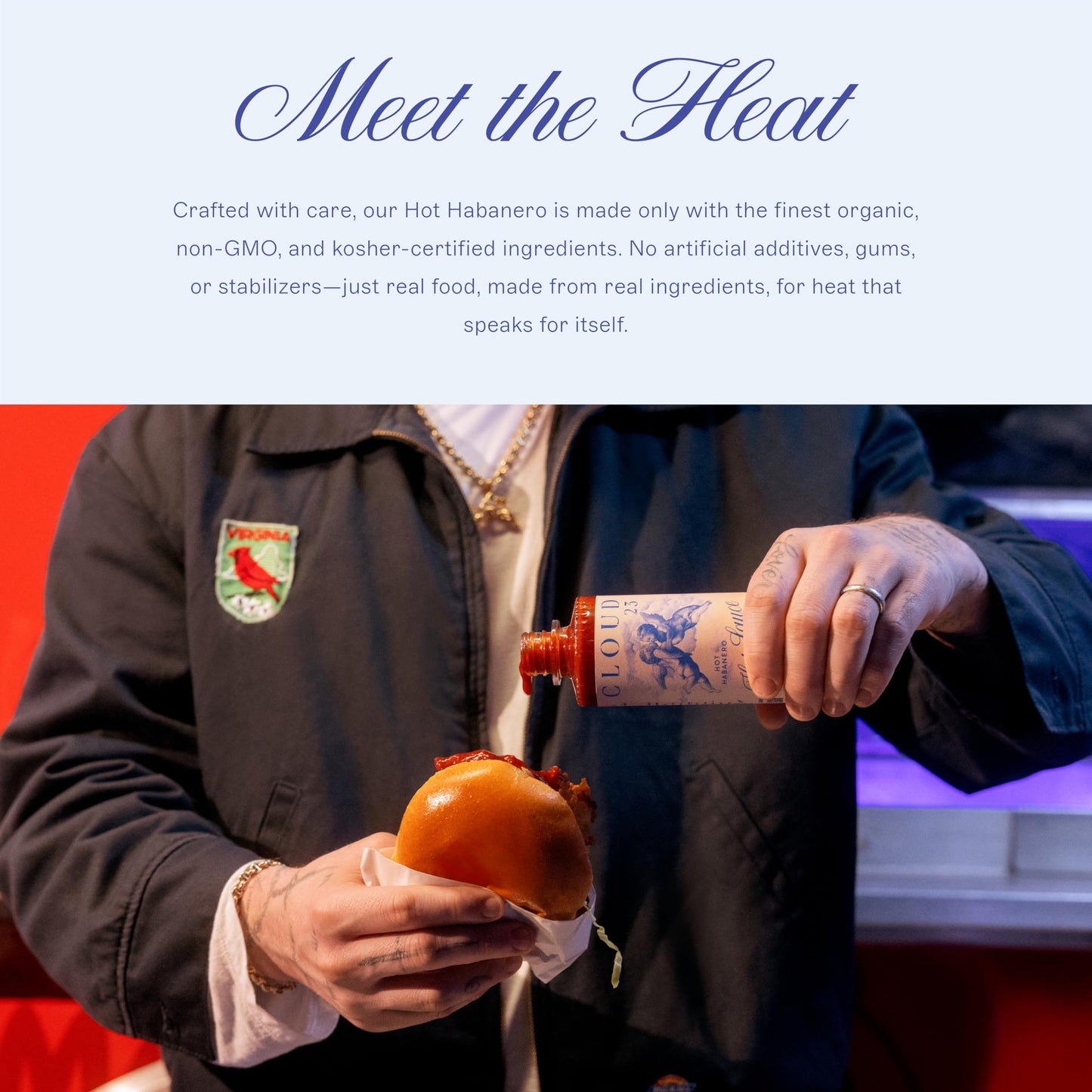 Cloud23 Hot Habanero Hot Sauce - Hot Sauce with Red Jalapeno, Vinegar, Lime, and Garlic - Kosher Certified Pure Ingredients Organic, Non-GMO