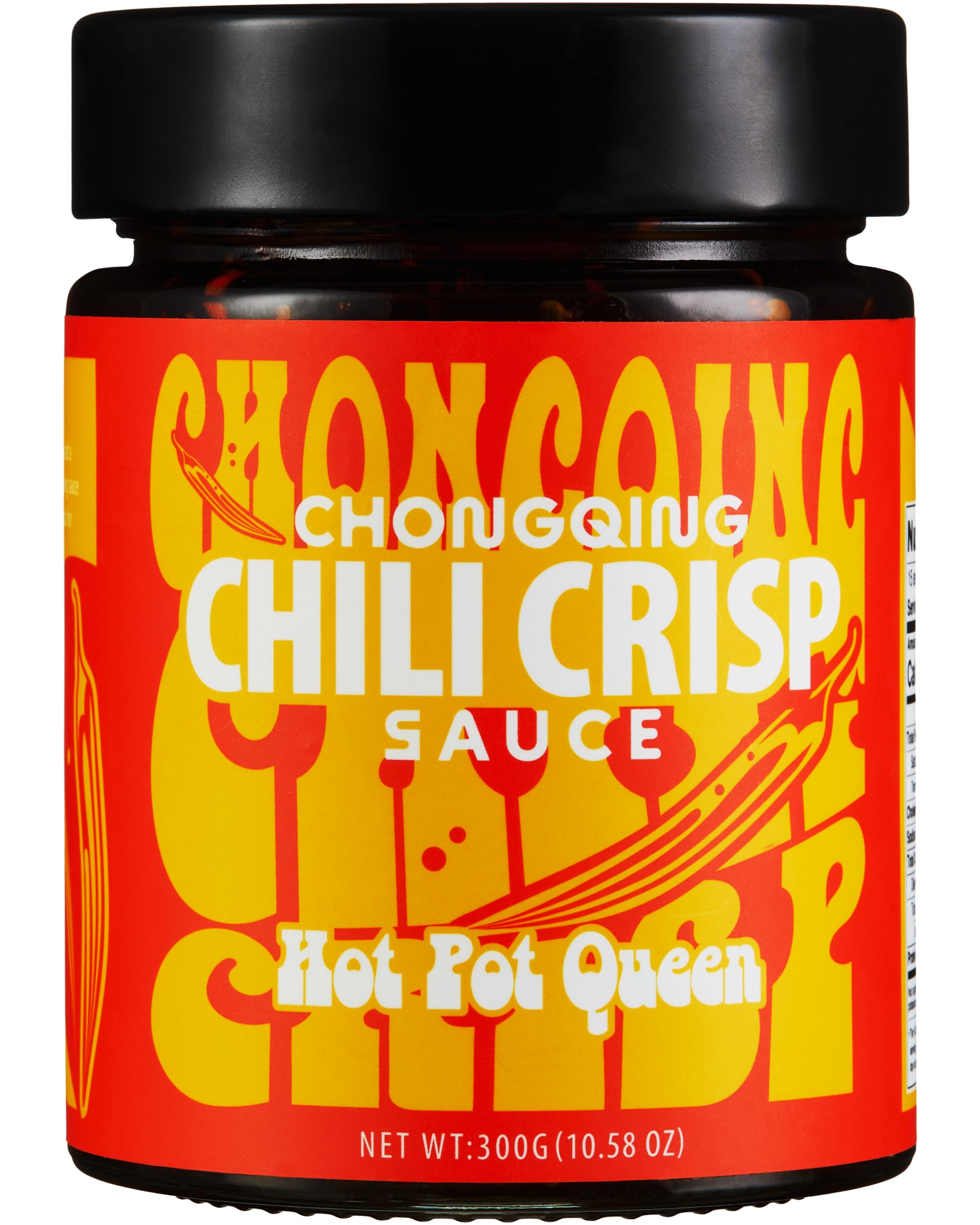 Hotpot Queen Chongqing Chili Crisp | Authentic & Flavorful Premium Sichuan Chili Sauce | Extra Spicy, Tingly, Hot Mala Sauce For A Sensational Savory