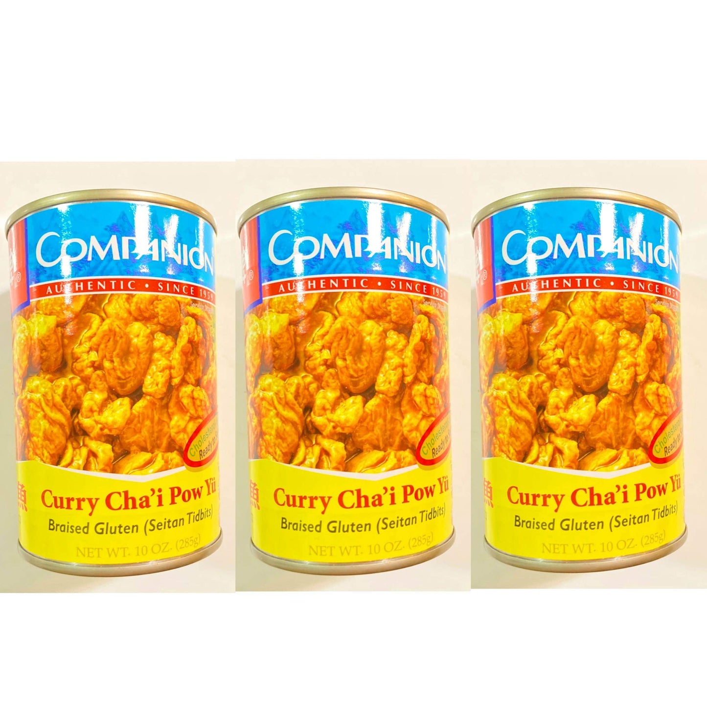 Companion Curry Chai Pow Yu(Braised Gluten)10.00 Oz-3 Pack