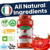 La San Marzano Arrabiata Sauce, 24 oz, Pasta Sauce Made in Italy, All Purpose Tomato Premium Quality, All Natural, Mediterranean Diet, Non GMO, Vegan
