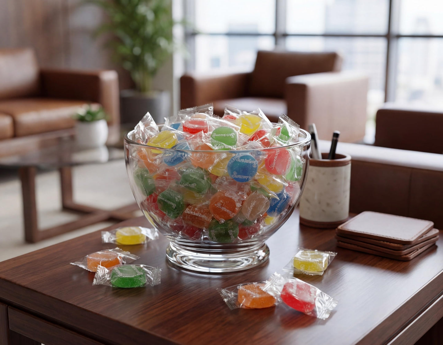 Assorted Individually Wrapped Fruit Jelly Candy - 1 lb Bulk Bag of Blueberry Apple Grapefruit Cherry Grape Lemon Orange Raspberry Flavors