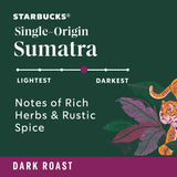 Starbucks K-Cup Coffee Pods, Dark Roast Coffee, Single-Origin Sumatra, 1 box (32 Keurig Pods)