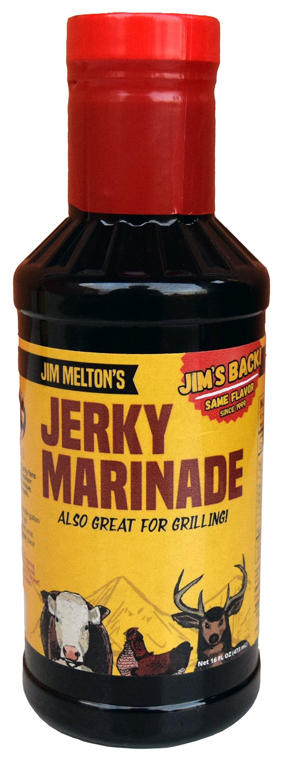 Jim Melton's Jerky Marinade - Make Your Own Homemade Jerky (6 Pounds - 16 Ounce) - Delicious Hickory Smoke Flavor - Contains no MSG or Nitrates (no