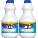Clorox Regular Disinfecting Bleach Cleaner, 2 Pack Concentrated Liquid Bleach, Removes Mold, Mildew and Stains, Whitens, for Multi Purpose Cleaning