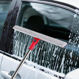 86.6" Window Squeegee for Home, Squeegee for Window Cleaning Kit with 6-Section Adjustable Long Handle, 16" & 12" Glass Scraper Squeegee for Shower