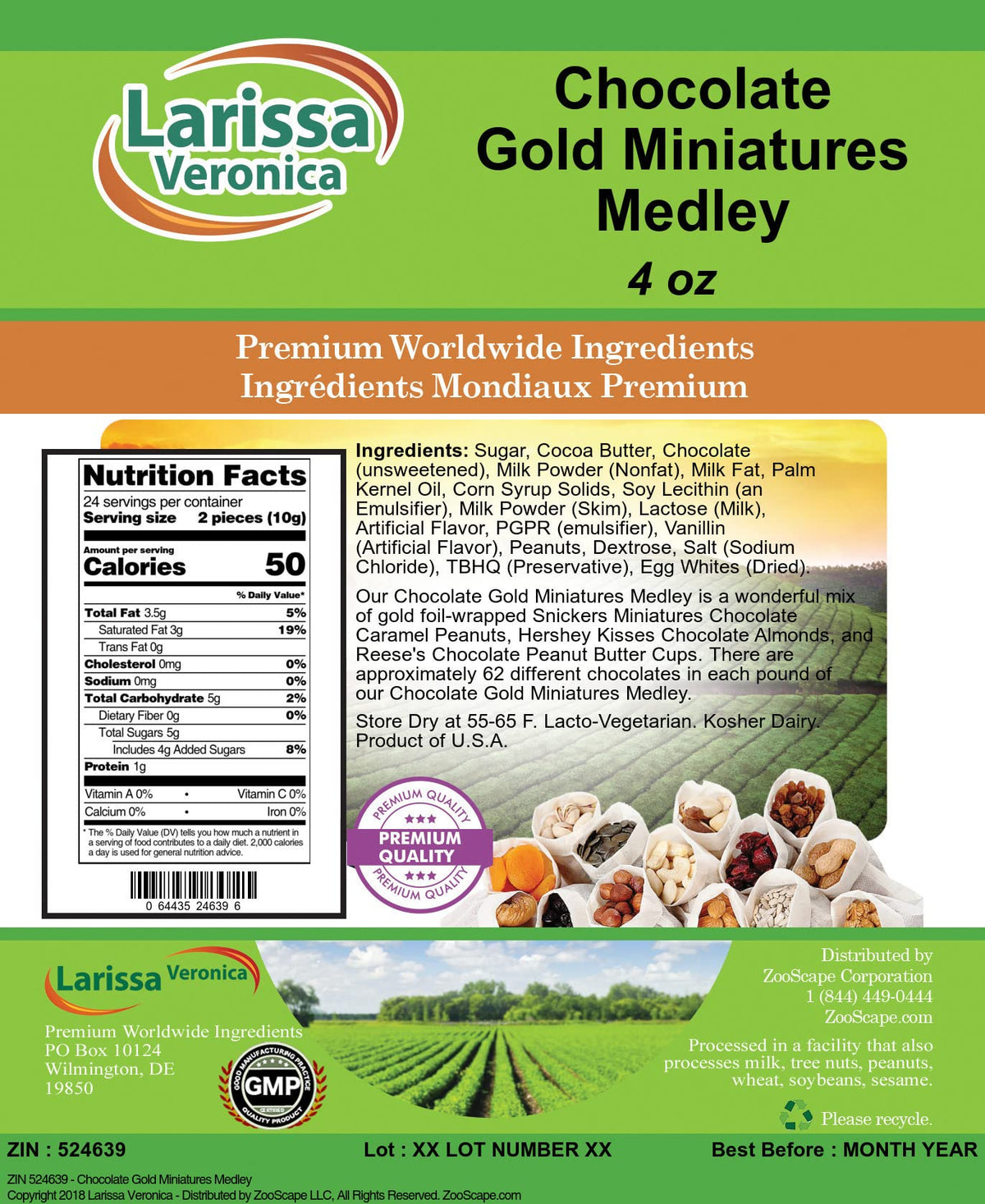 Chocolate Gold Miniatures Medley (4 oz, ZIN: 524639) - 3 Pack