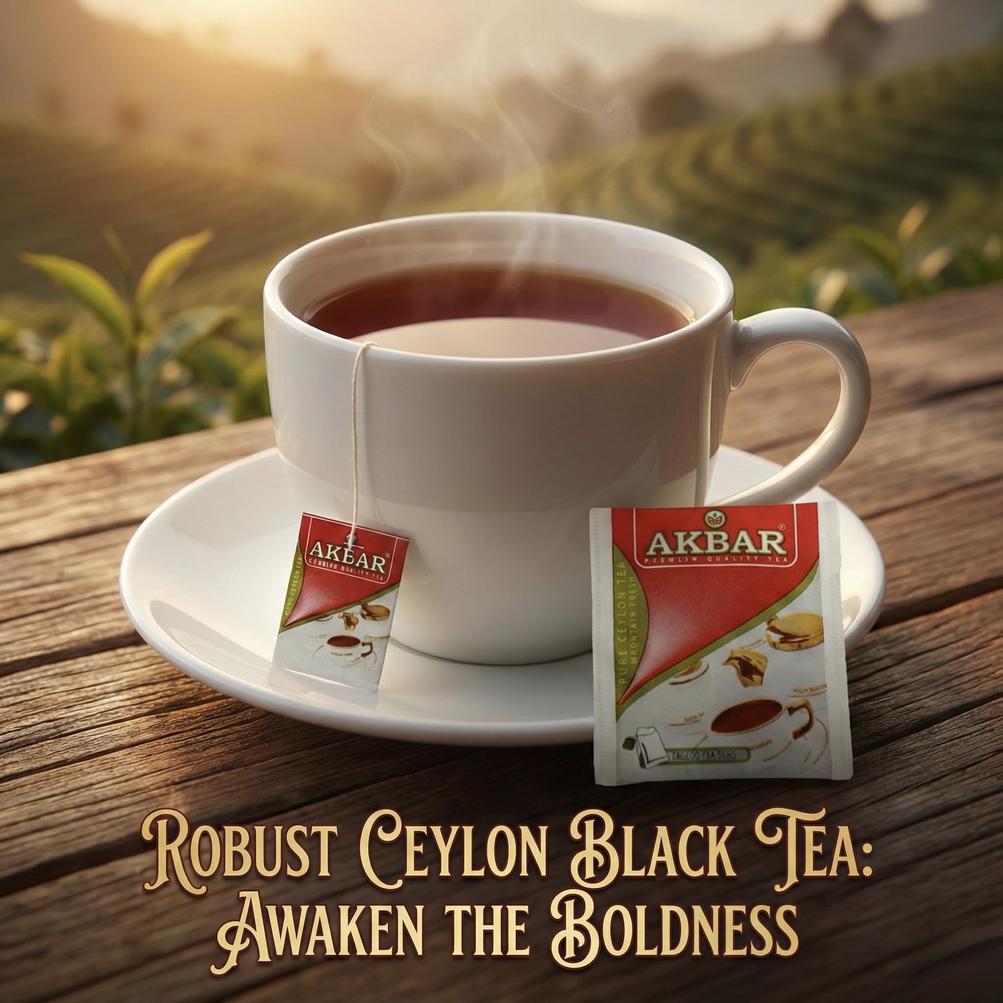 Akbar, Ceylon Black Tea, Paper Enveloped Tea Bags, Premium Single Origin Tea, Frustration Free bulk Packaging, 100 tea bags
