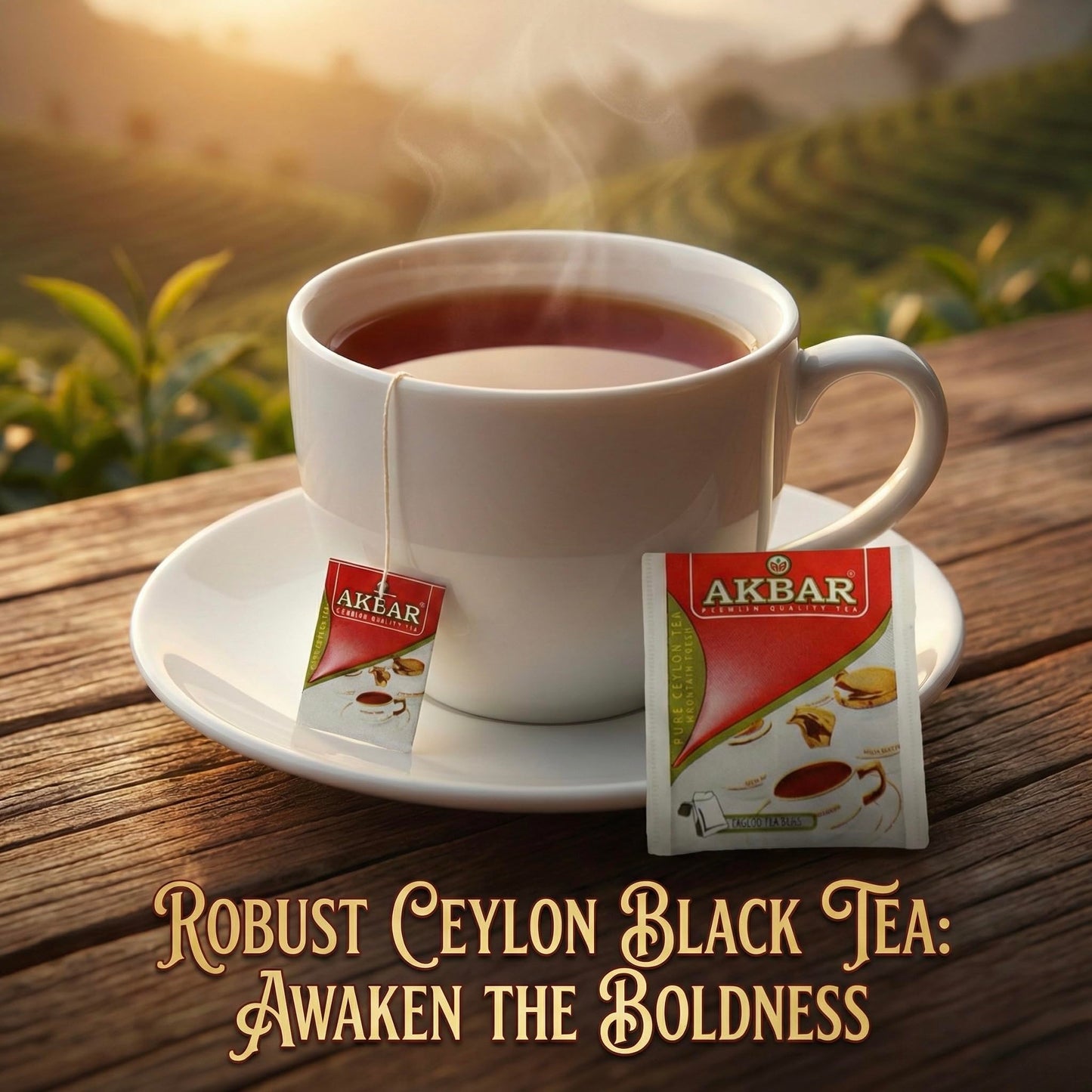 Akbar, Premium Ceylon Black Tea, Single Origin Low Elevation Tea, Paper Envelope Teabags, 200 tea-bags, frustration free bulk packaging of 200 bags