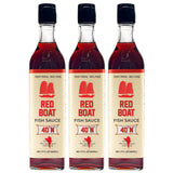 Red Boat Fish Sauce | Premium 40°N Fish Sauce made with just 2 ingredients in Vietnam | Keto, Paleo & Whole 30 | Sugar free | 17 fl oz (Pack of 3)