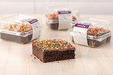 Our Specialty Individual Chocolate Cake Square with Chocolate Icing and Sprinkles, Frozen Bakery Desserts for Birthdays, Parties, 6 oz