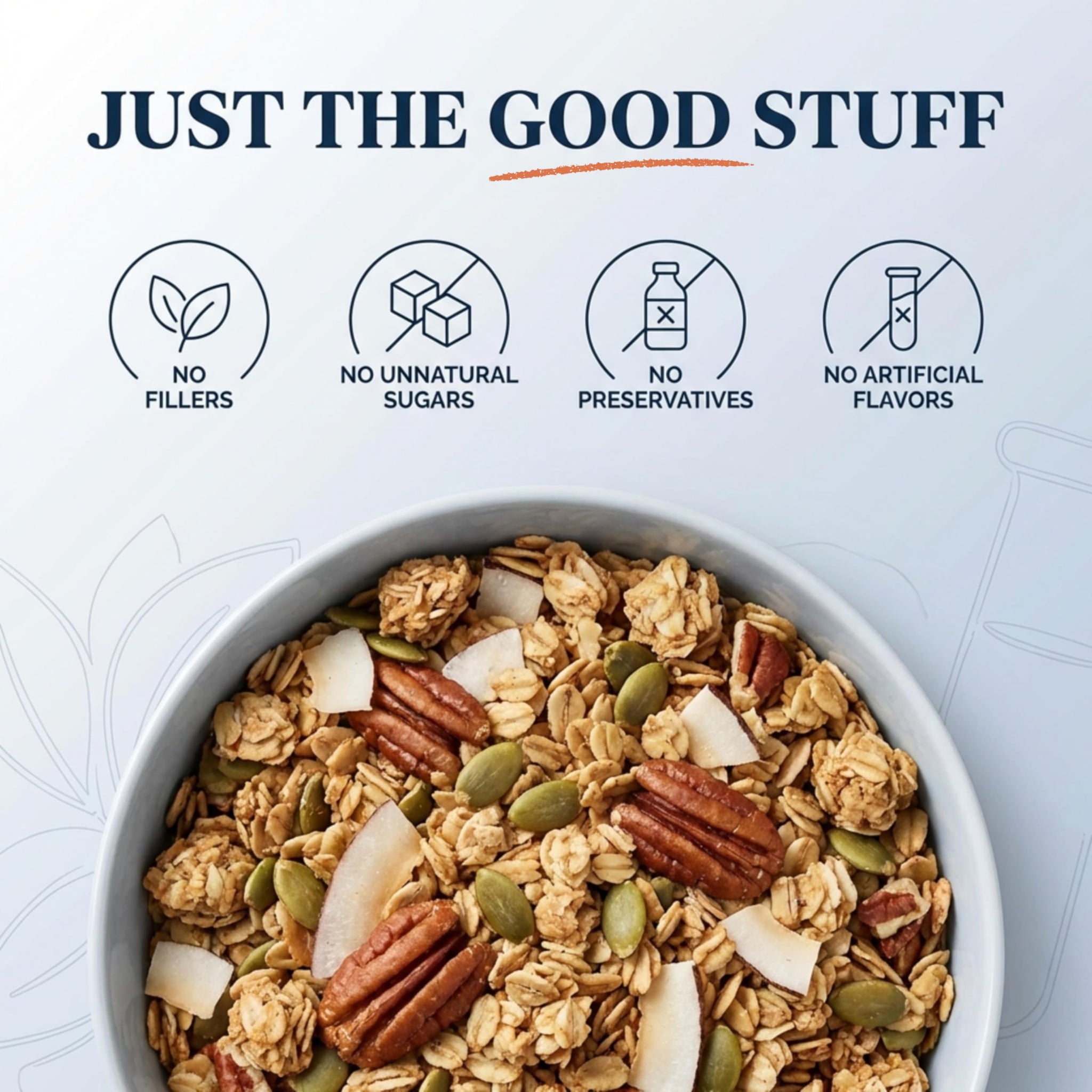 Sweet Diane’s Organic Granola - Original Recipe | 2-Pack (12 oz Each) | Low Sugar, High Fiber, Gluten-Free, Vegan | Organic Oats, Nuts, Seeds
