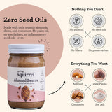 French Squirrel Vegan Almond Butter With Dates, Cinnamon & Sea Salt - 4-Ingredients with 6g Plant-Based Protein, No Seed Oils - Kosher, Dairy Free