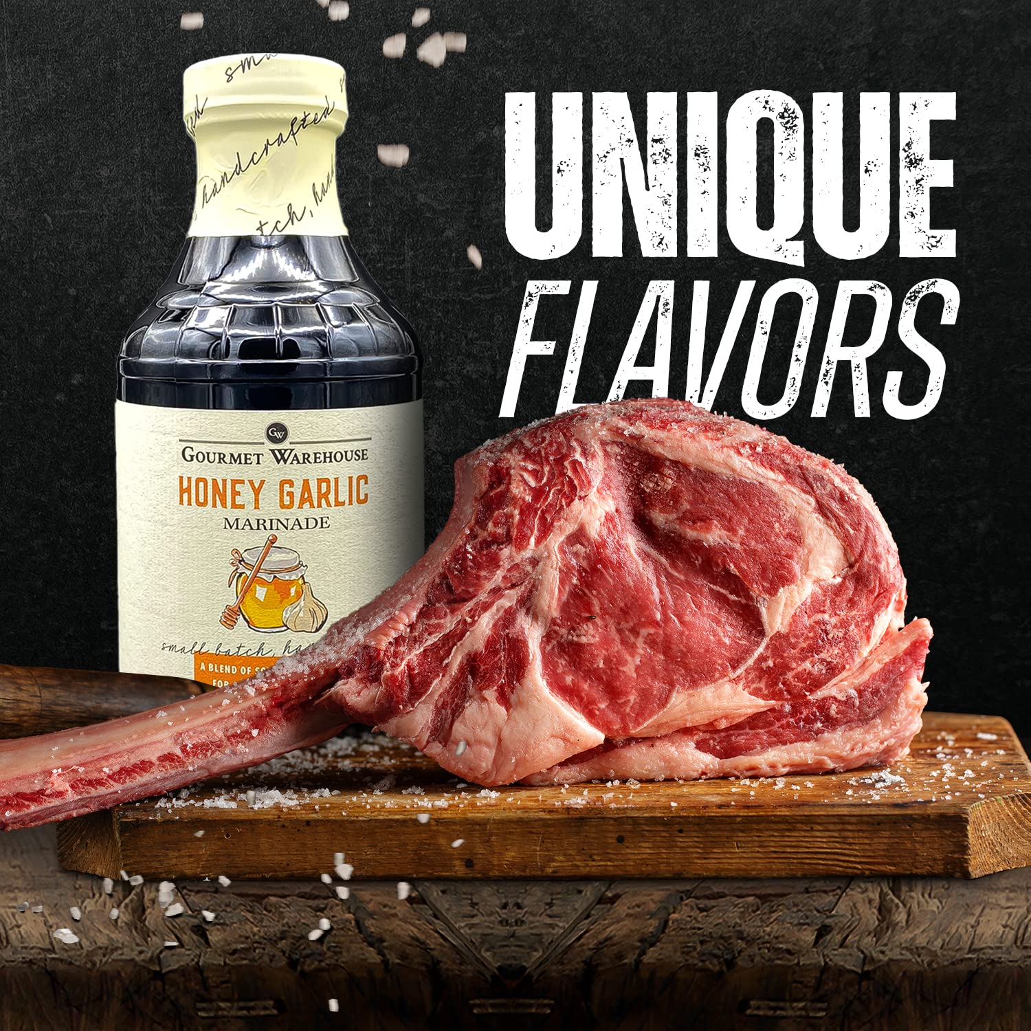 Gourmet Warehouse Small Batch Honey Garlic Marinade Made With Natural Ingredients No HFCS 16 Oz (Pack of 1)