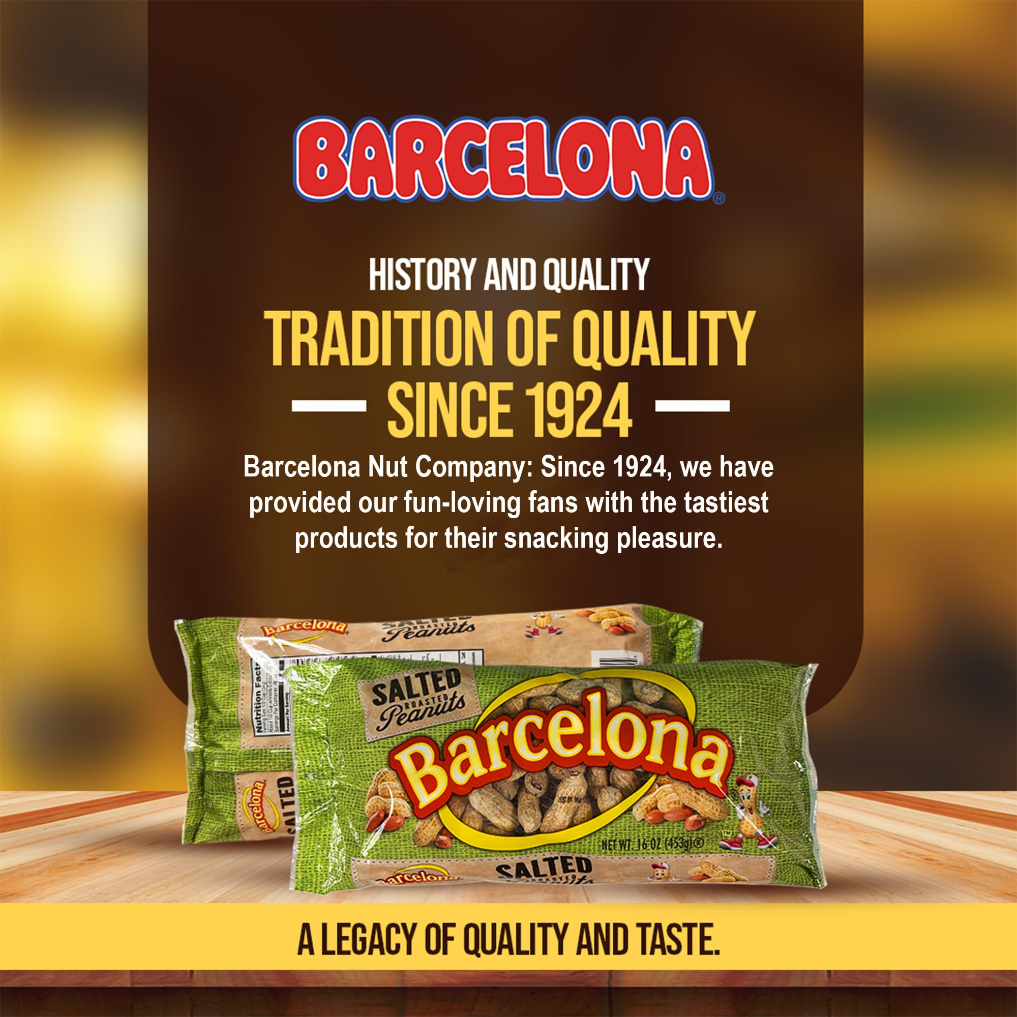 Barcelona Nut Inshell Peanuts Salted & Dry Roasted Bags | Bulk 2 Pounds | In Shell For Human | Whole Jumbo Peanuts | In the Shell for People | Healthy