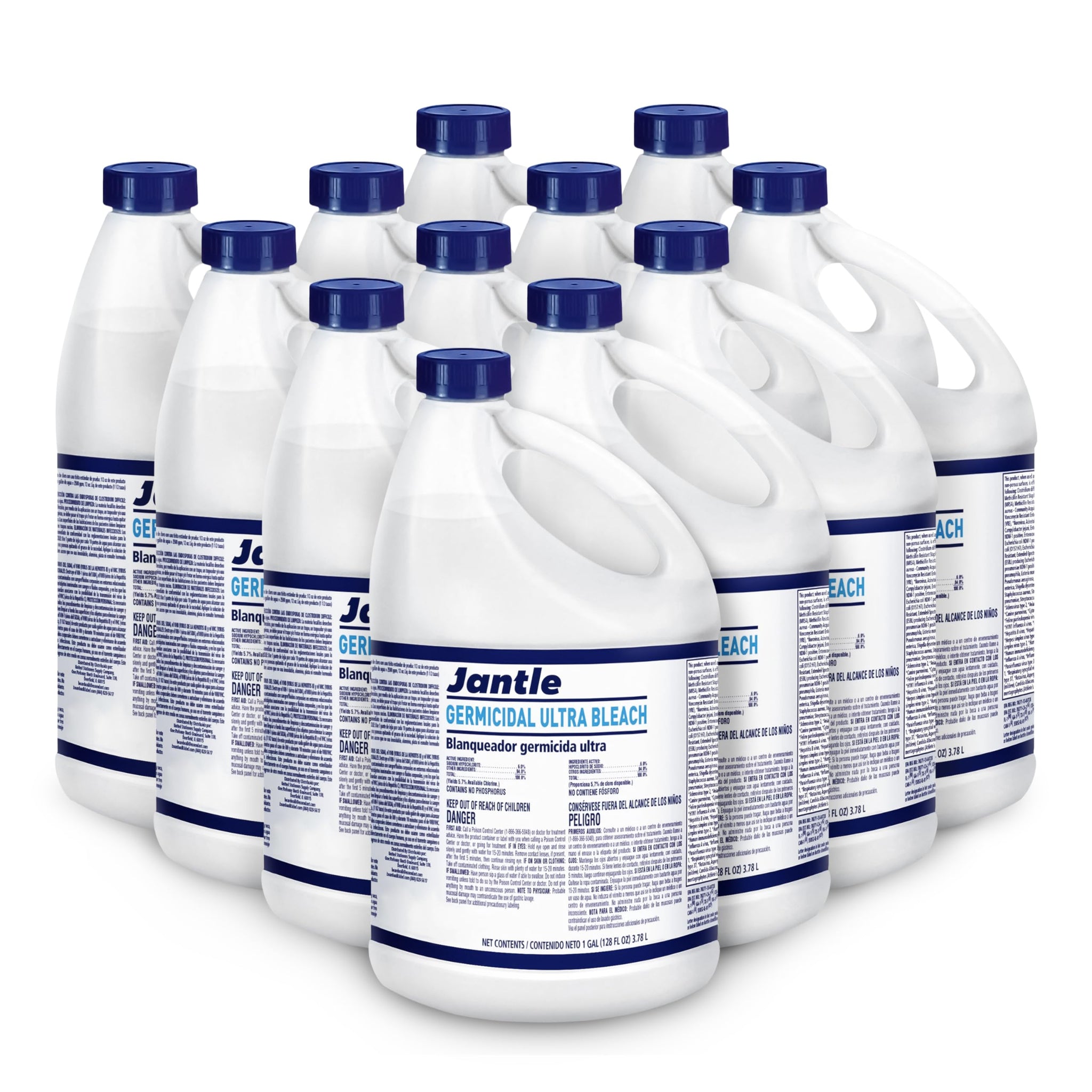Bleach, Ultra Germicidal Cleaner, Disinfectant Germicidal Liquid Bleach for Laundry, Cleans and Removes Tough Stains, Bacteria, Organic Matter