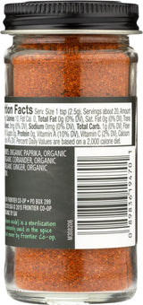 Frontier Co-op Organic Tandoori Masala Seasoning, Paprika, Cumin, Coriander, Garlic, Ginger, Cardamom Spice Blend | 1.8 Ounce (Pack of 1)