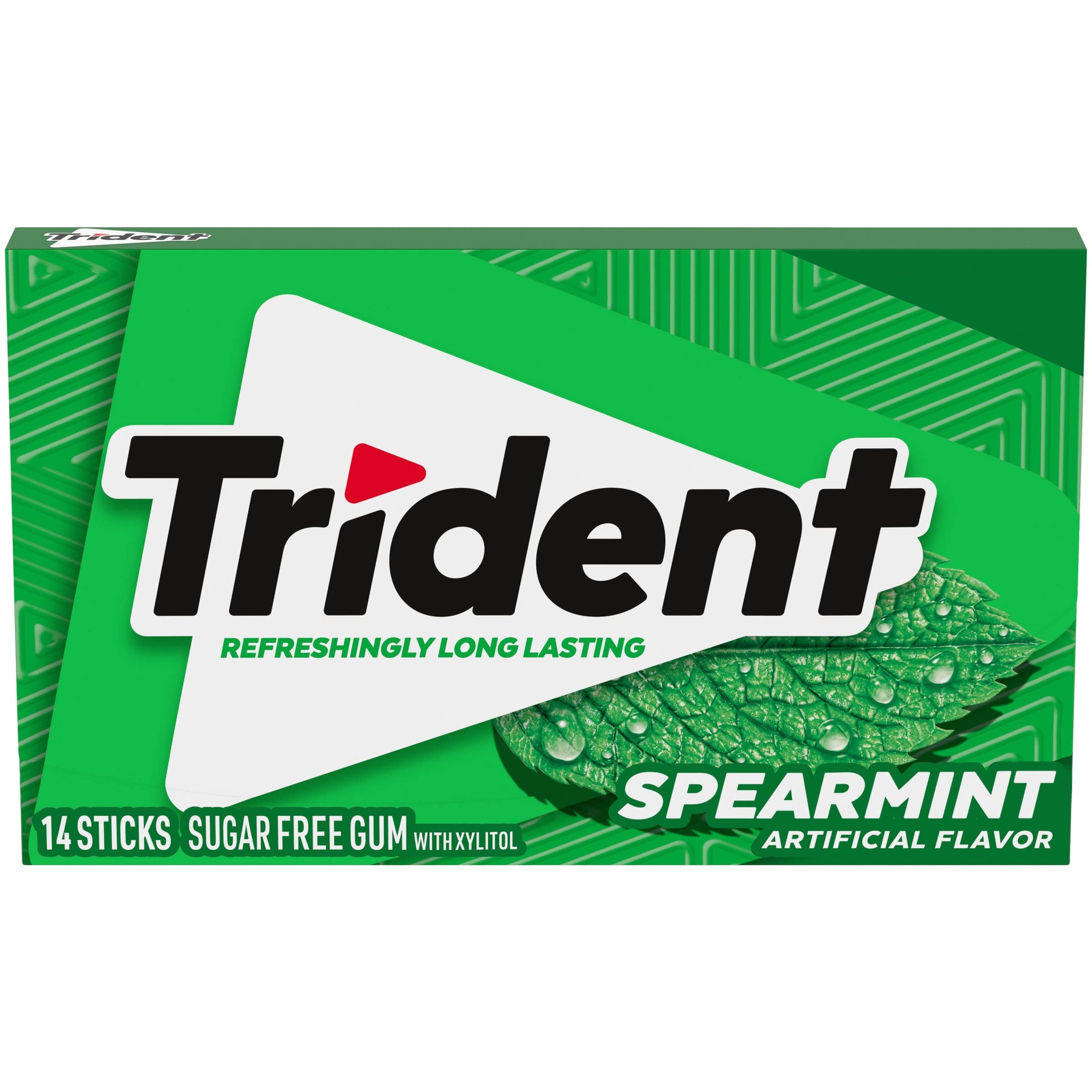 Trident Spearmint Sugar-Free Chewing Gum, 14 Pieces (Pack of 1)