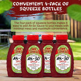 Ah-So Chinese-Style BBQ Sauce, Red Rib - 4 Pack (4 × 15 oz) | Sweet & Tangy Spare Rib Marinade & Glaze for Pork, Chicken, Wings & Stir-Fry; Classic
