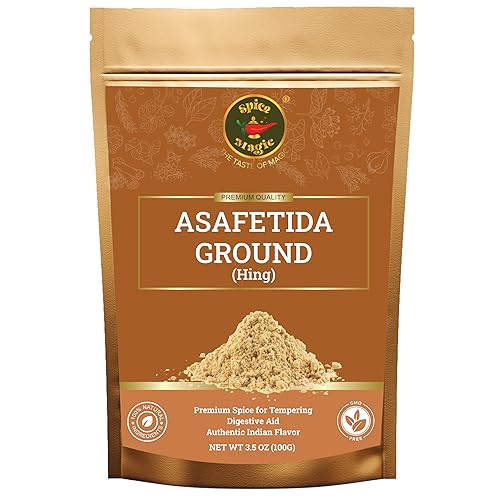 Spice Magic Asafetida Ground (Hing) ~ 100% Pure, Aromatic & Natural I Non-GMO I Indian Origin 3.5oz (100g)