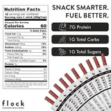 Flock Chicken Meat Sticks 10 Count | GLP-1 Friendly High Protein Chicken Sticks 7g Protein | Healthy Meat Snacks Keto | Protein Meat Sticks Low Carb |