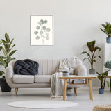 'Flattened Sage Botanical Stem Delicate Leaf'| Framed Giclee Art