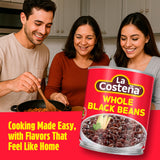 La Costeña Whole Black Beans - Ready-to-Eat Canned Black Beans for Mexican Food, Vegetarian Chili Ingredients, Frijoles Negros, Hummus, Dips, Burgers