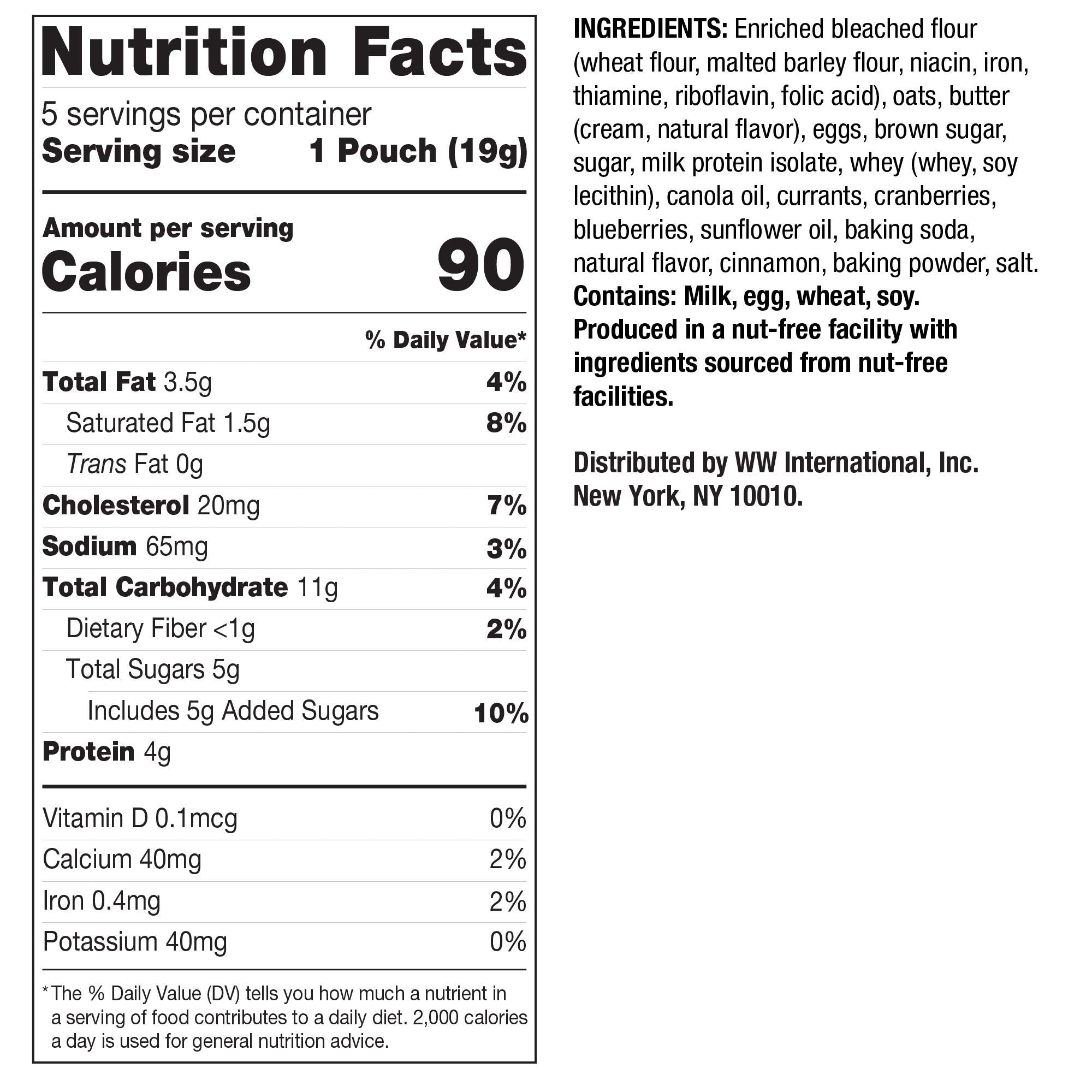 WW Oat & Mixed Berry Breakfast Cookies - 3 SmartPoints, Nut Free - 3 Boxes (15 Count Total) - Weight Watchers Reimagined
