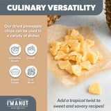 Premium Dried Pineapple Chunks 16oz | Non-GMO, Batch Tested Gluten & Peanut Free | Ethically Sourced for Guilt-Free Snacking | Fresh, Crispy