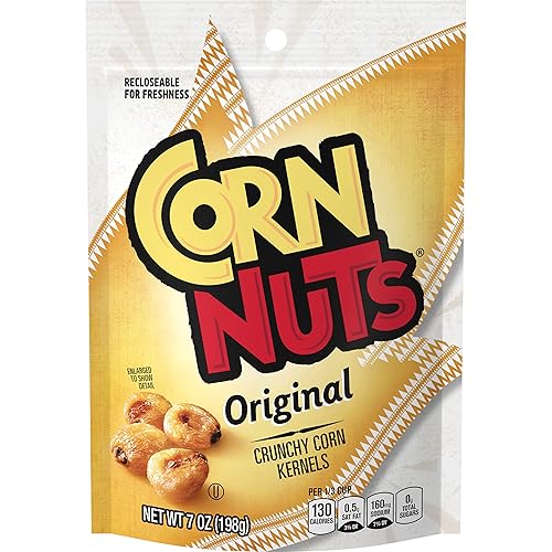 CORN NUTS Original Flavored Corn Kernels, Crunchy Corn Snacks, Snack Box, Variety Packs, Food for Adults, 7oz. (Pack of 12)