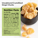 NUTS U.S. - Unsulphured Crystallized Ginger Chunks | No Artificial Colors | Fresh and Delicious Dried Gingers in Resealable Bag!!! (3 LBS)