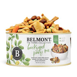 Belmont Peanuts Backyard Party Mix, 18 oz (Pack of 1) | Butter Toffee Peanuts, Wasabi Peas, Cashews, Corn & Rice Sticks, Pecans, Pretzels | Simple