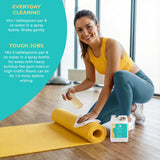 SwaytAway Fitness Mat Cleaner Concentrate - 32oz/Make 4 Gal - No-Slip No-Residue Fresh Mint Essential Oil Formula - USA Made Aromatherapy Yoga Mat