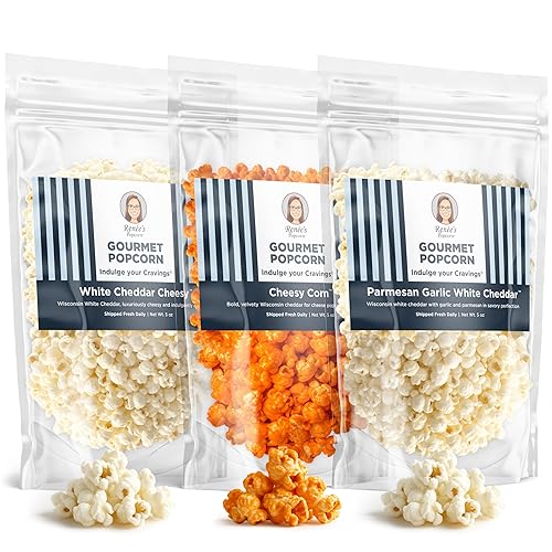 Renée’s Gourmet Trios - Cheese Please™ Cheese Popcorn Variety Pack - 3 Bag Set - Gift or Indulgent Treat